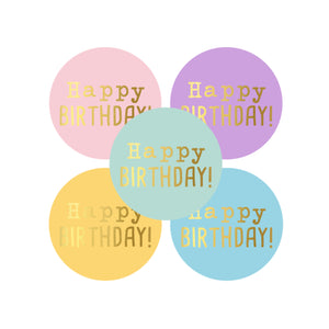 Cadeausticker - Happy Birthday (5 stuks)