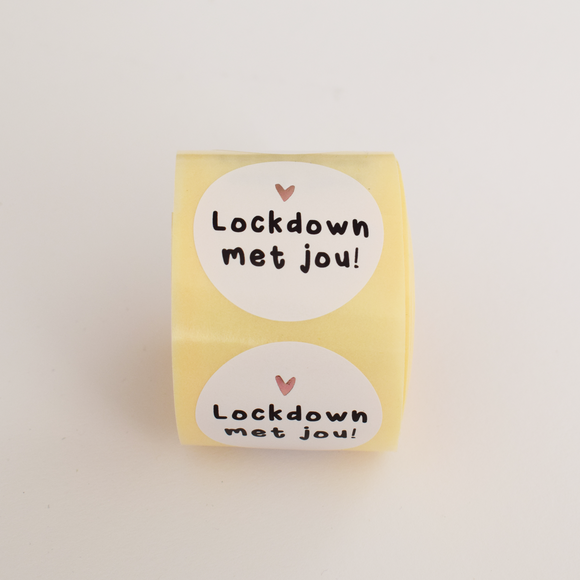 Cadeausticker - Lockdown met jou (5 stuks)