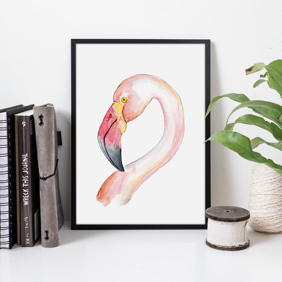 Poster - Aquarell Flamingo