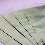 Cadeauzakje 12x19cm - linnen embossing licht groen (5 stuks)