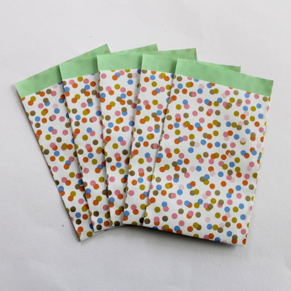 Cadeauzakje 12x19cm - confetti bright (5 stuks)