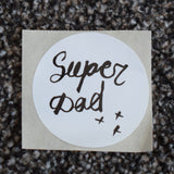 Cadeausticker - Super dad (5 stuks)