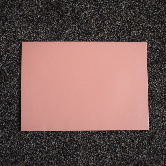 Envelop luxe 11,4x16,2cm - roze met parelmoer glinstering
